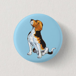 Badge Rond 2,50 Cm porte - clé beagle