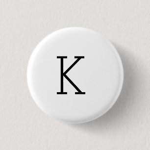 BADGE ROND 2,50 CM PORTE - CLÉ DE NOM PERSONNALISÉ SIMPLE MONOGRAMME