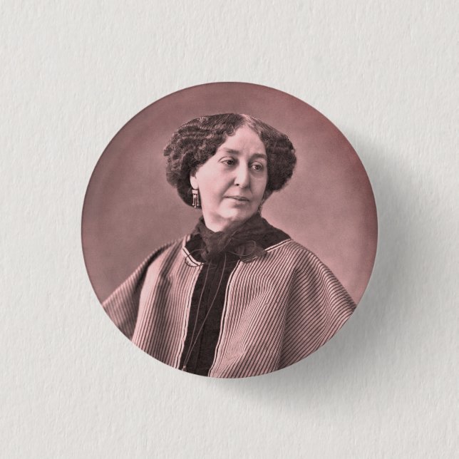 Badge Rond 2,50 Cm Portrait de George Sand par Nadar (Devant)