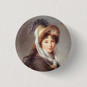 Badge Rond 2,50 Cm Portrait de la Dame française