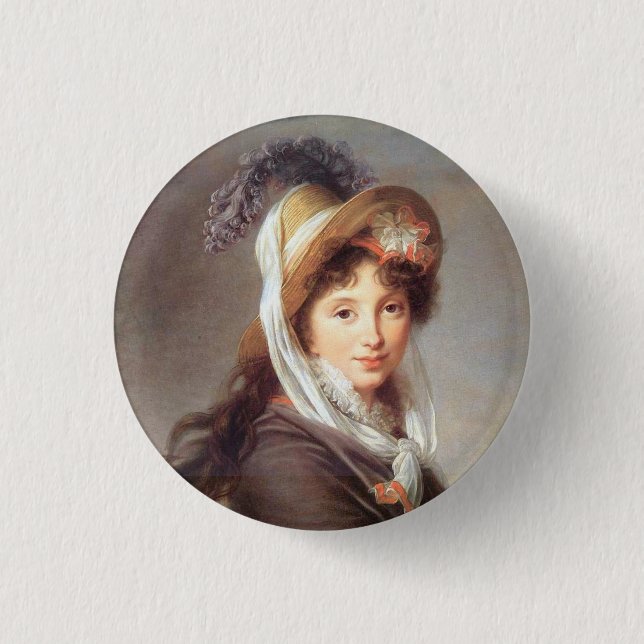 Badge Rond 2,50 Cm Portrait de la Dame française (Devant)