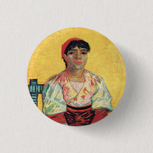 Badge Rond 2,50 Cm Portrait d'une femme italienne Vincent van Gogh