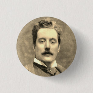 Badge Rond 2,50 Cm Portrait et signature de Giacomo Puccini
