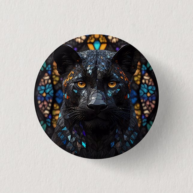 Badge Rond 2,50 Cm Portrait noir (Devant)