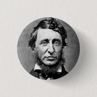 Badge Rond 2,50 Cm Portrait noir et blanc de Henry David Thoreau