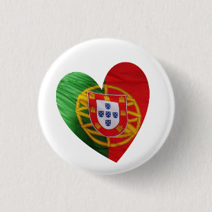 Badge Rond 2,50 Cm Portugais : drapeau et coeur