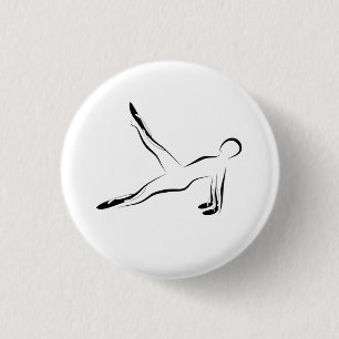 Badge Rond 2,50 Cm Pose de Pilates