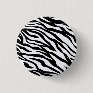 Badge Rond 2,50 Cm Poster de animal Safari Zebra sauvage noir et blan