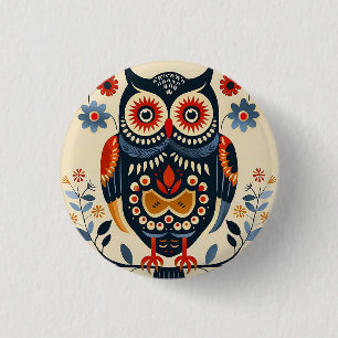 Badge Rond 2,50 Cm Poster d'hibou