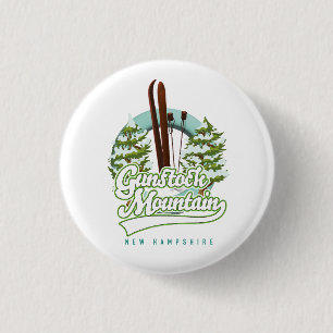 Badge Rond 2,50 Cm Poster du ski de Gunstock Mountain New Hampshire