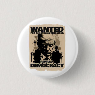 Badge Rond 2,50 Cm Poster Recherché Donald Trump - Compte Géorgie