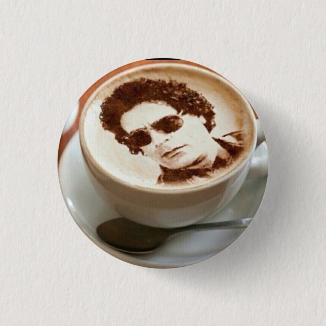 Badge Rond 2,50 Cm Pottoun de Gaddafi (Devant)