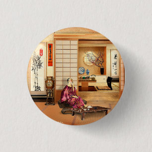 Badge Rond 2,50 Cm Poudre de riz soyeux