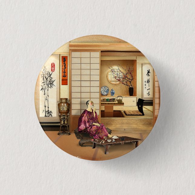 Badge Rond 2,50 Cm Poudre de riz soyeux (Devant)