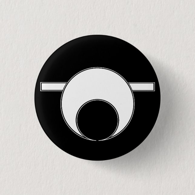 Badge Rond 2,50 Cm Poules mouillées octobre noir (Devant)