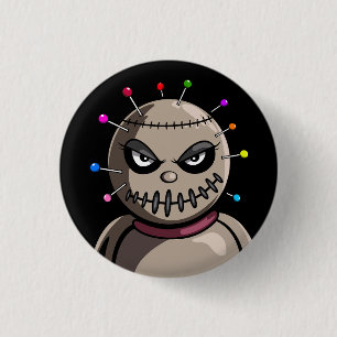 Badge Rond 2,50 Cm Poupée vaudoue
