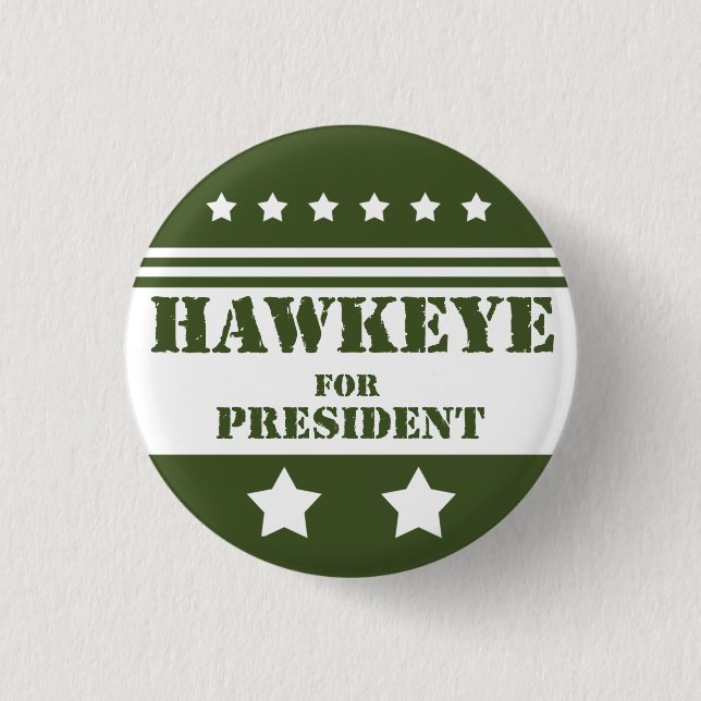 Badge Rond 2,50 Cm Pour le Président Hawkeye (Devant)