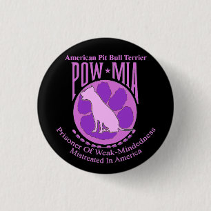 Badge Rond 2,50 Cm Pourpre de bouton de MIA de prisonnier de guerre