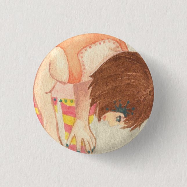 Badge Rond 2,50 Cm Poussin (Devant)