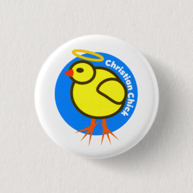 Badge Rond 2,50 Cm Poussin chrétien (Devant)