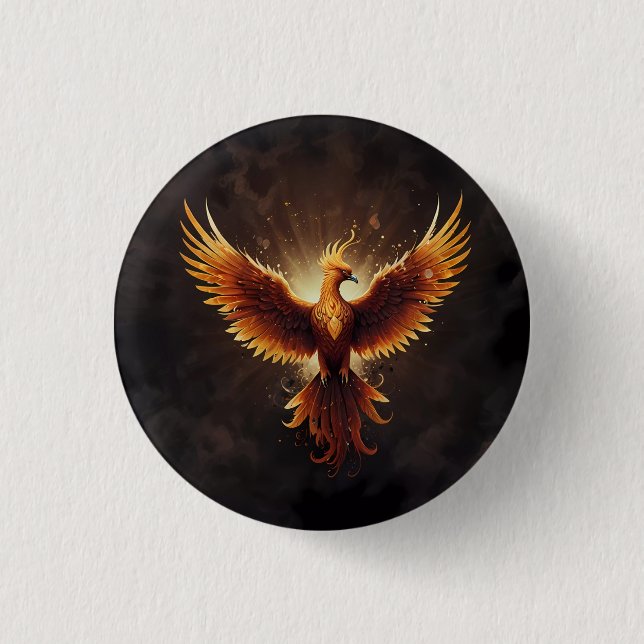 Badge Rond 2,50 Cm Poussin Phoenix Fierté (Devant)