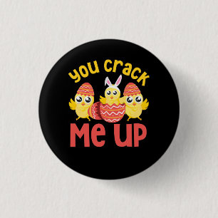 Badge Rond 2,50 Cm Poussins de Pâques qui me font craquer