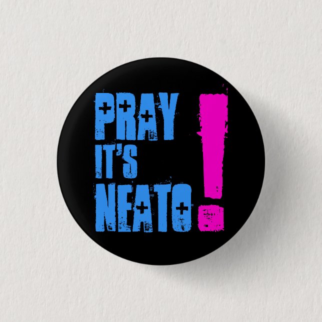 Badge Rond 2,50 Cm PrayItsNeato ! (Devant)