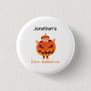 Badge Rond 2,50 Cm premier Jack-o'-lantern d'Halloween pour bébé mign
