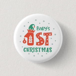 Badge Rond 2,50 Cm Premier Noël du bébé