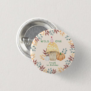 Badge Rond 2,50 Cm Première fête d'anniversaire de Petit Champignon