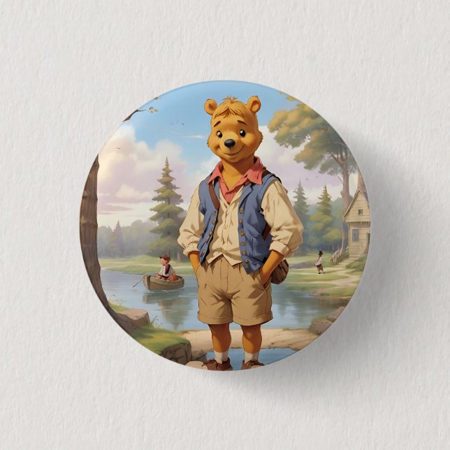 Badge Rond 2,50 Cm Preppy Winnie l'Ooh 1 (Devant)