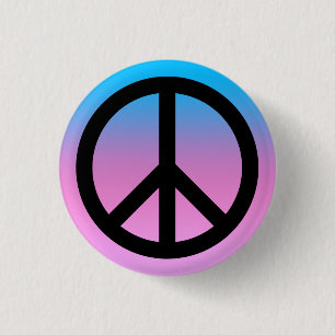Badge Rond 2,50 Cm Pretty Peace Symbol Button