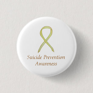 Badge Rond 2,50 Cm Prévention du suicide Sensibilisation Ruban Pins p