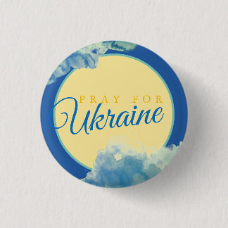 BADGE ROND 2,50 CM PRIER POUR L'UKRAINE