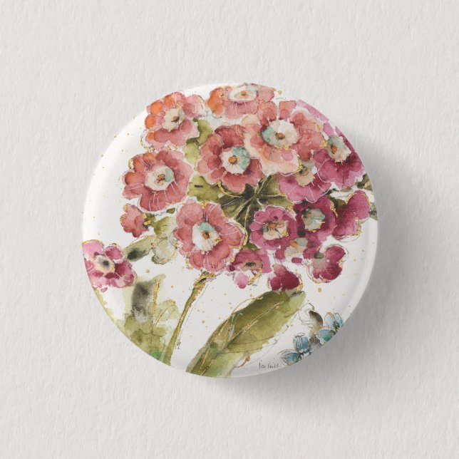 Badge Rond 2,50 Cm Primevère rose (Devant)