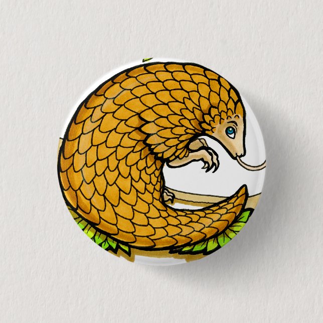 Badge Rond 2,50 Cm Prince de bouton de Pangolins (Devant)