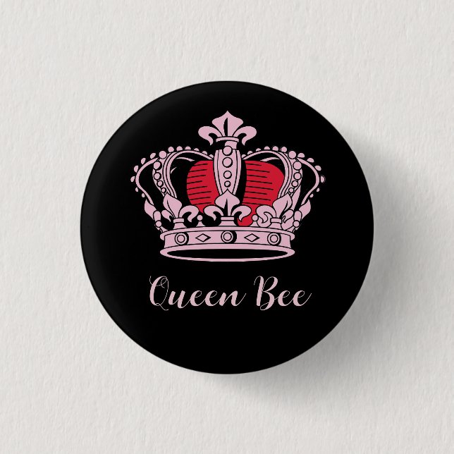 Badge Rond 2,50 Cm Princess Queen Crown personnalisable (Devant)