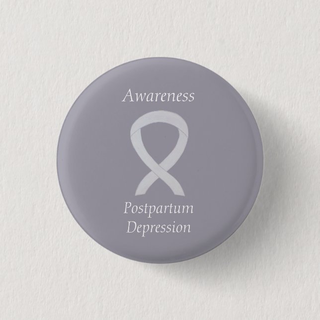Badge Rond 2,50 Cm Prise de conscience de la dépression post-partum É (Devant)
