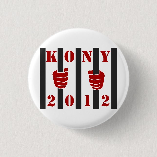 Badge Rond 2,50 Cm Prison de Joseph Kony d'arrêt de Kony 2012 (Devant)