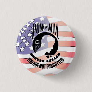 Badge Rond 2,50 Cm prisonnier de guerre - bouton de MIA