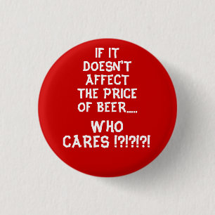 Badge Rond 2,50 Cm Prix de bouton de bière - rouge