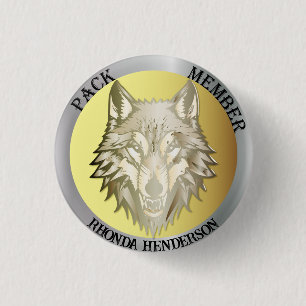 Badge Rond 2,50 Cm Prix du membre d'équipe, "Membre de la meute"