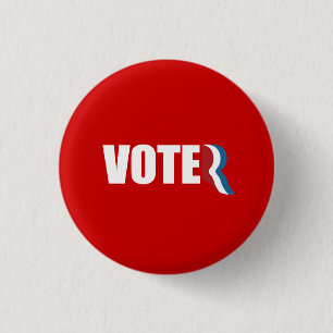 BADGE ROND 2,50 CM PRO-ROMNEY - ROMNEY SE PRÉSENTE POUR L'ÉLECTEUR — 