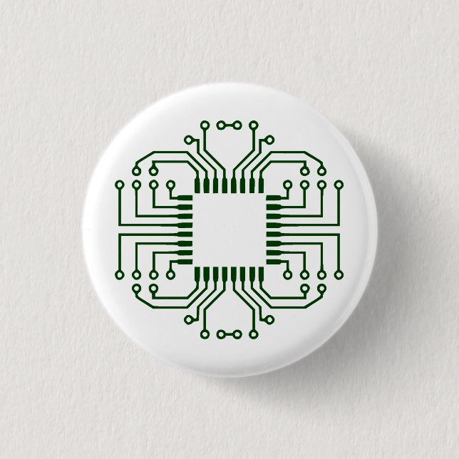 Badge Rond 2,50 Cm Processeur électrique de carte (Devant)