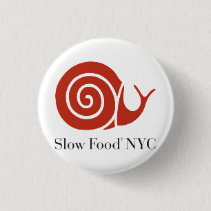 Badge Rond 2,50 Cm Produits lents de logo de la nourriture NYC