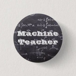 Badge Rond 2,50 Cm Professeur de machine