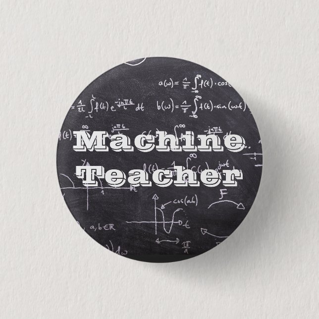 Badge Rond 2,50 Cm Professeur de machine (Devant)