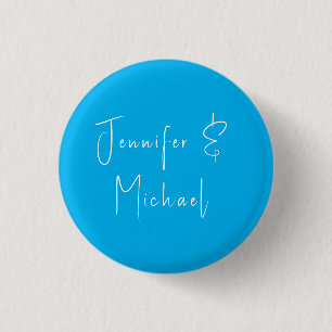 Badge Rond 2,50 Cm Professionnel du mariage Classique Bleu ciel
