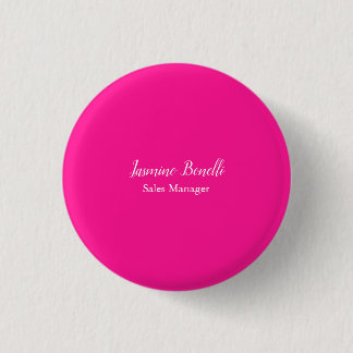 Badge Rond 2,50 Cm Professionnel minimaliste moderne rose profond