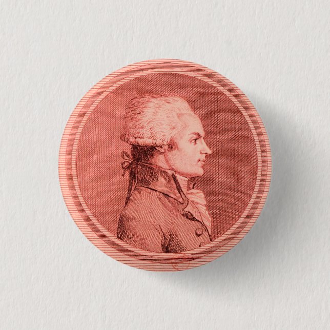 Badge Rond 2,50 Cm Profil de Robespierre (Devant)